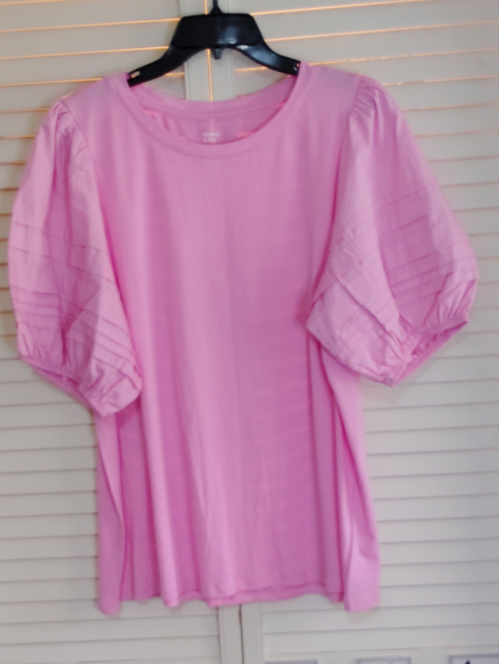 crown & ivy Pink Puff Sleeve Short-Sleeve Tee